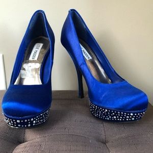 COPY - Royal blue bedazzled Steve Madden heels